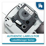 D1 High-Performance Polyester Removable Label Tape, 0.37" X 23 Ft, Black On Clear