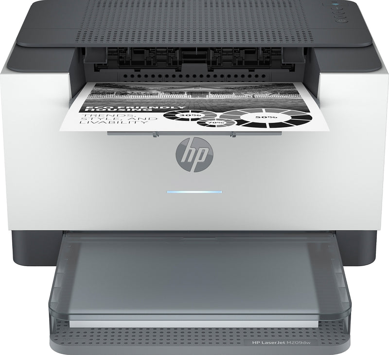 HP LaserJet M209dw Wireless Black & White Laser Printer, Single-Function, Print, Best for Home Office (6GW62F)