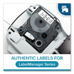D1 High-Performance Polyester Removable Label Tape, 0.37" X 23 Ft, Black On White