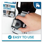 D1 Standard Labels, 0.5" x 23 ft, Black Print on White Tape, 6/Pack