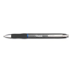 S-Gel Premium Metal Barrel Gel Pen, Retractable, Medium 0.7 Mm, Blue Ink, Gun Metal Gray Barrel, Dozen