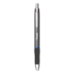 S-Gel Premium Metal Barrel Gel Pen, Retractable, Medium 0.7 Mm, Blue Ink, Gun Metal Gray Barrel, Dozen