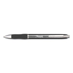 S-Gel Premium Metal Barrel Gel Pen, Retractable, Medium 0.7 Mm, Black Ink, Gun Metal Gray Barrel, Dozen