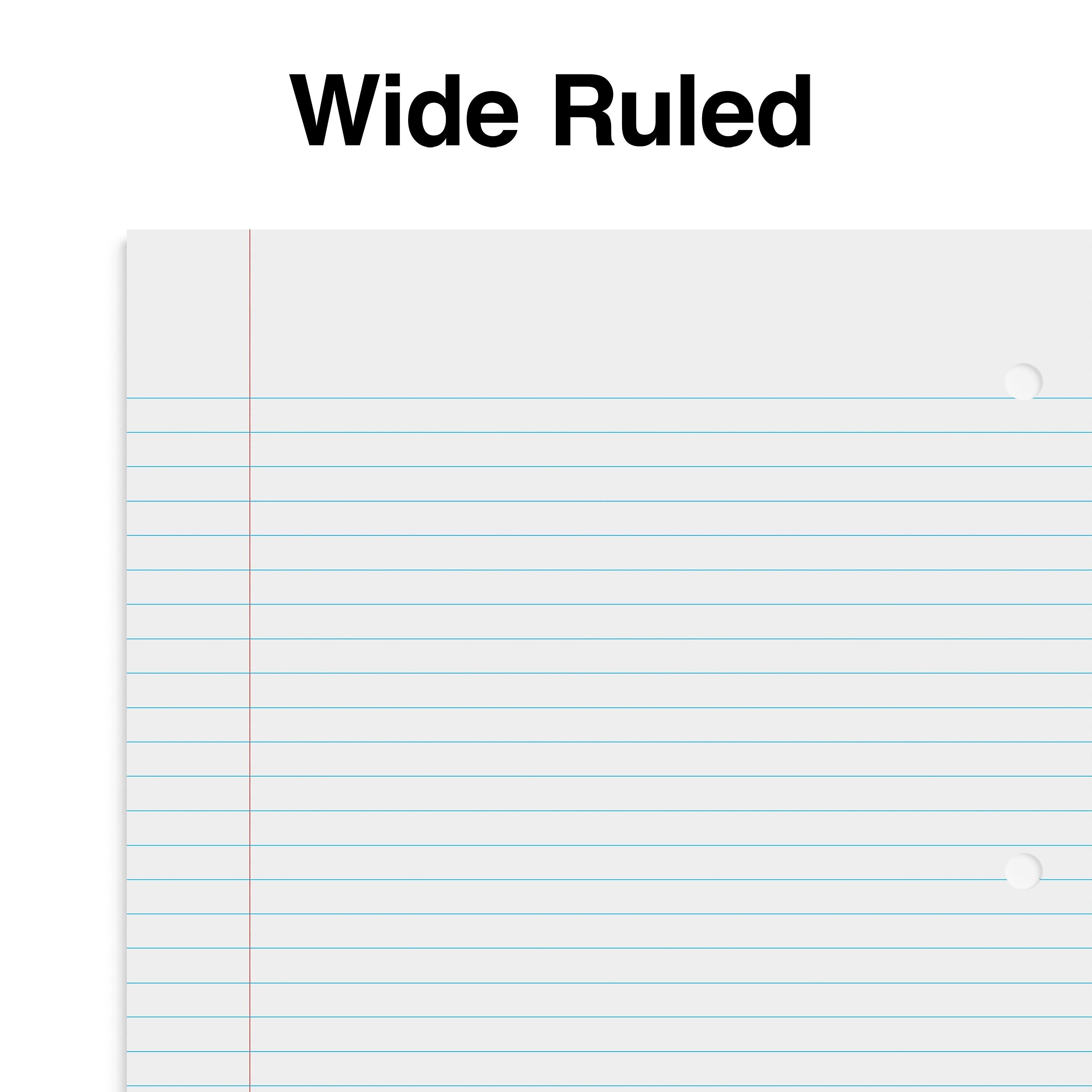 Staples 1-Subject Notebooks, 8" x 10.5", Wide Ruled, 70 Sheets, Blue (ST24003C)