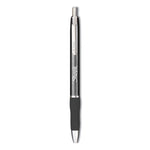S-Gel Premium Metal Barrel Gel Pen, Retractable, Medium 0.7 Mm, Black Ink, Gun Metal Gray Barrel, Dozen