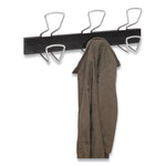 Wall-Mount Coat Hooks, 18.11 x 2.95 x 6.45, Metal, Silver, 22 lb Capacity