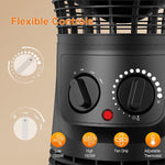Lifesmart 1500-Watt Portable Ceramic Electric Desk Heater, Black (HT1366)