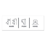 Claw Drywall Picture Hanger, Stainless Steel, 45 lb Capacity, 3 Hooks and 3 Spot Markers