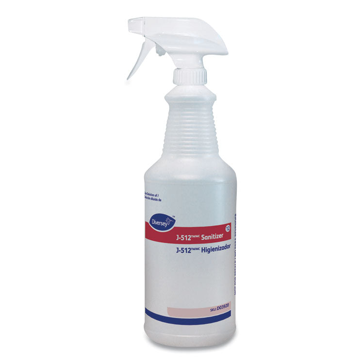 J-512 Sanitizer 32 Oz Bottles, Clear, 12/carton