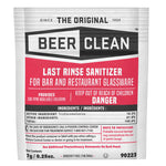 Beer Clean Last Rinse Glass Sanitizer, Powder, 0.25 oz Pack, 100/Carton