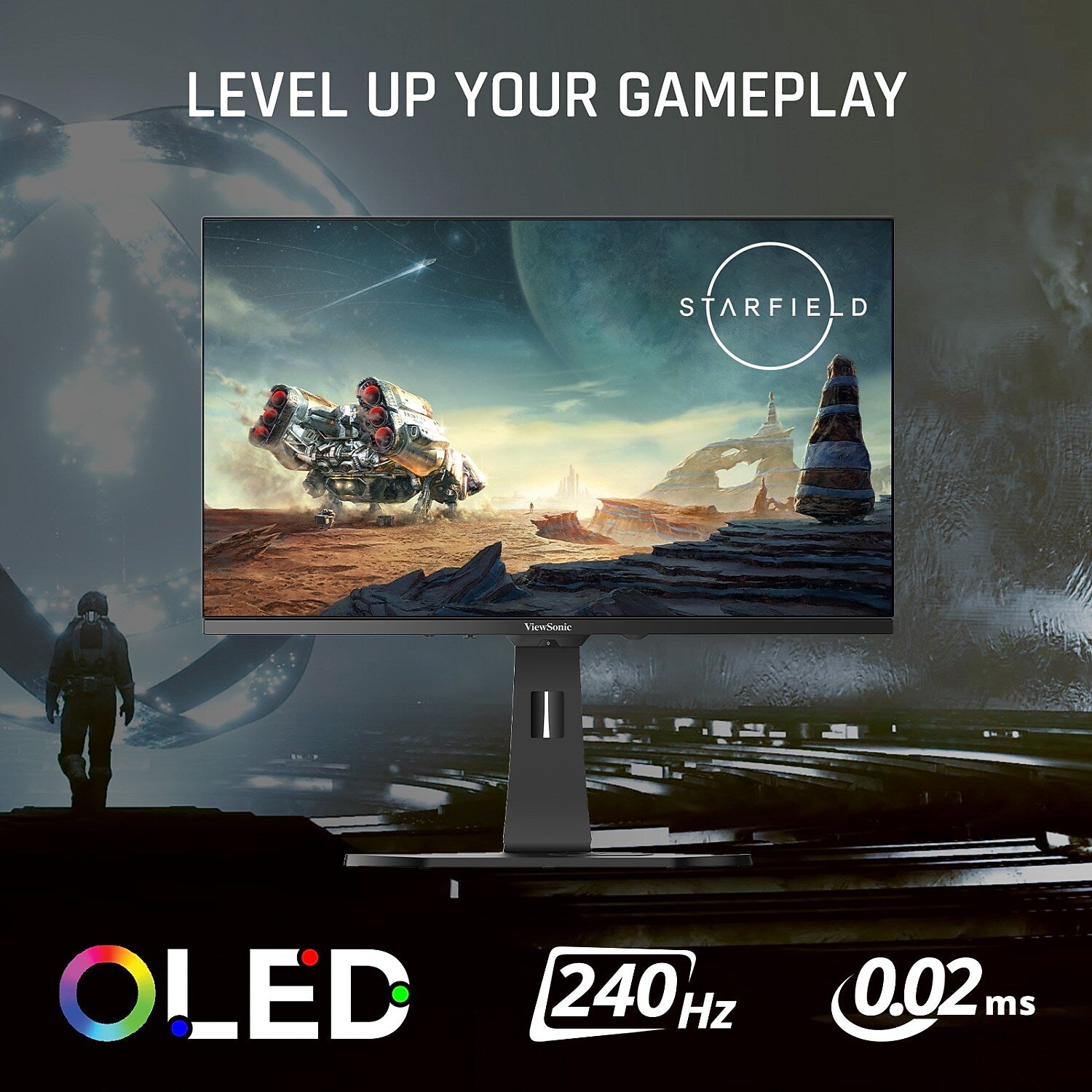ViewSonic 26.5" 240Hz LED Gaming Monitor, White (XG272-2K-OLED)