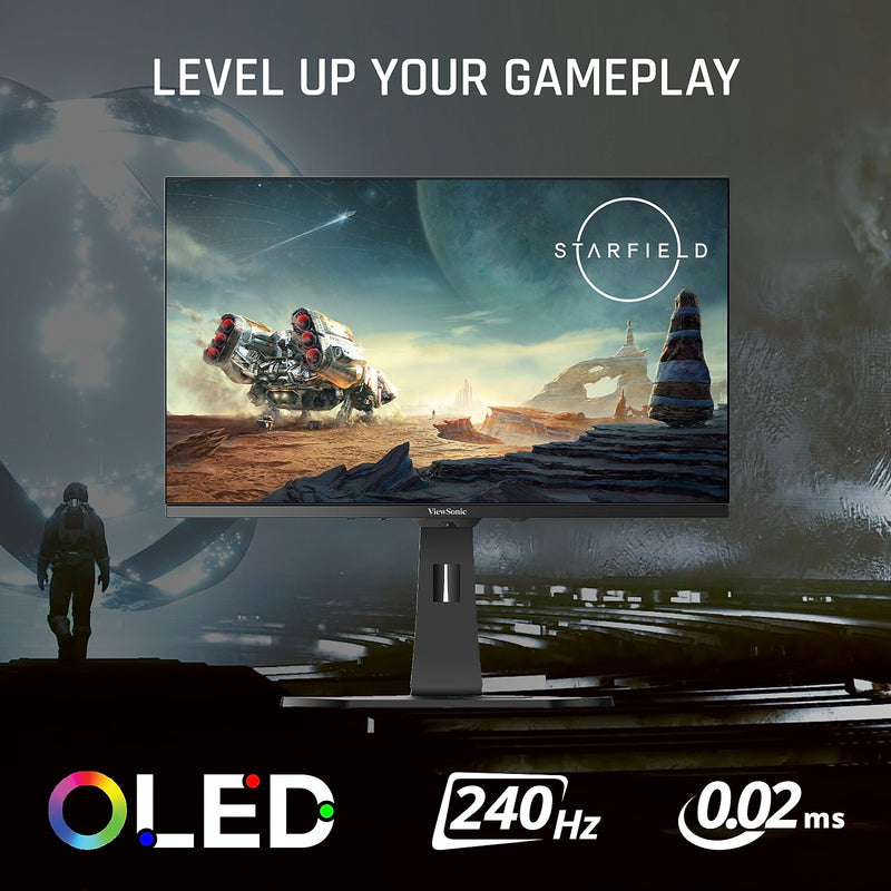 ViewSonic 26.5" 240Hz LED Gaming Monitor, White (XG272-2K-OLED)