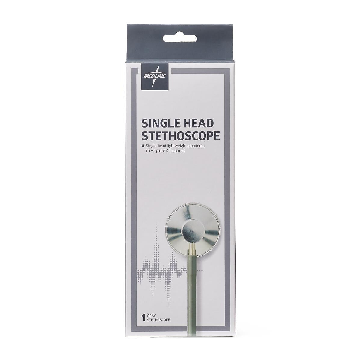 Medline Single Head Stethoscope, 22", Gray (MDS926102)