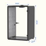FlexiSpot WorkCube Series Sound Absorbing 2 Person Privacy Booth, Gray (P2FG-KIT)