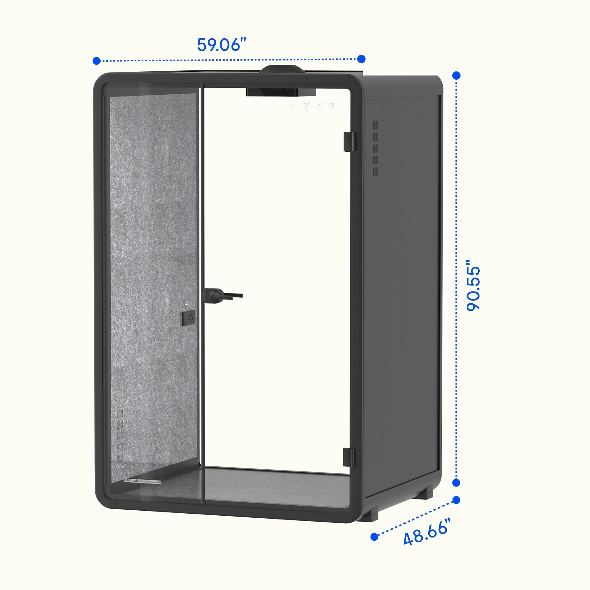 FlexiSpot WorkCube Series Sound Absorbing 2 Person Privacy Booth, Gray (P2FG-KIT)