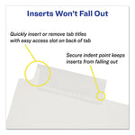 Insertable Big Tab Plastic Dividers, 5-Tab, 11 X 8.5, Clear, 1 Set