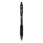 Z-Grip Ballpoint Pen, Retractable, Medium 0.7 mm, Black Ink, Clear/Black Barrel, 12/Pack