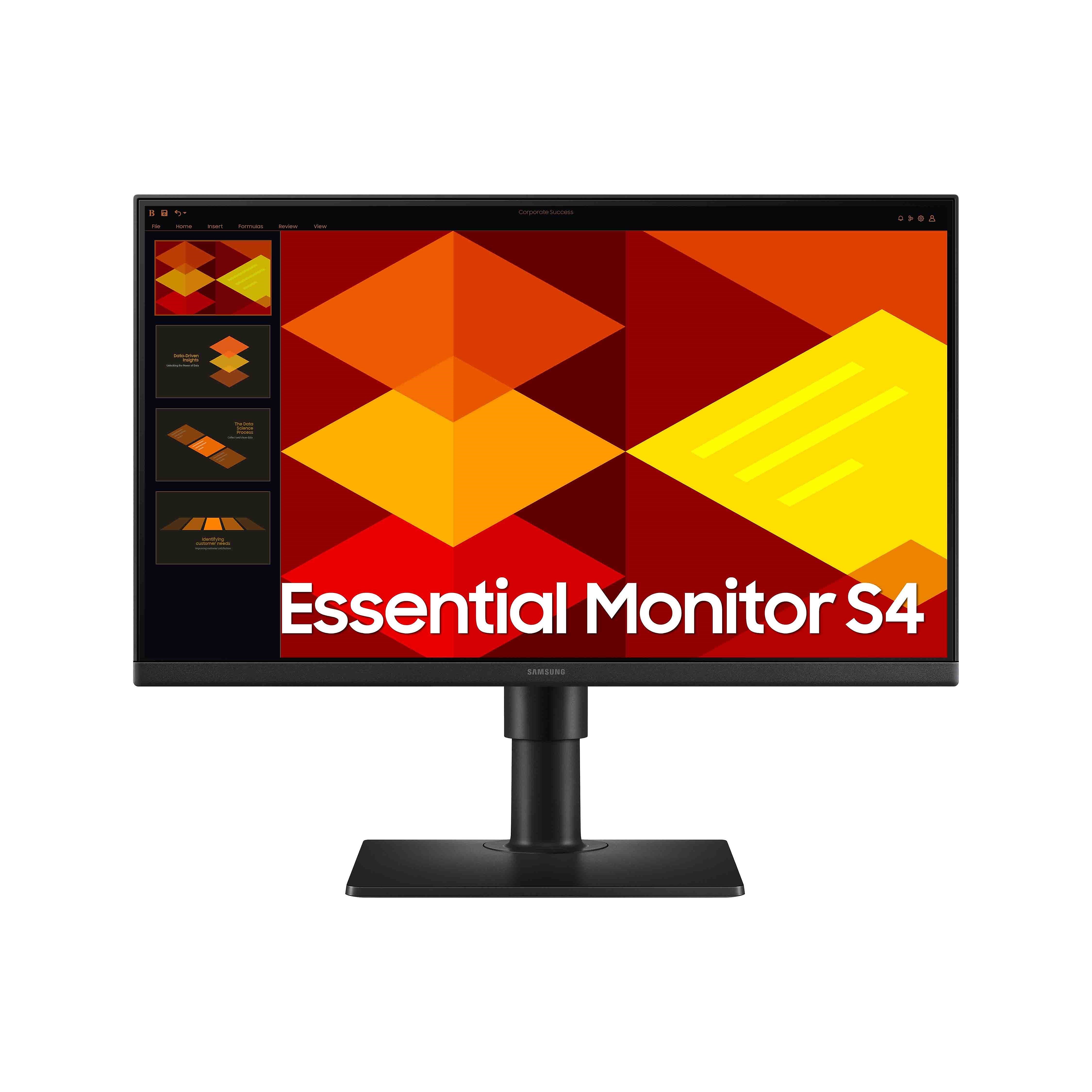 Samsung Essential S40GD 24" 100Hz LCD Monitor, Black (S24D408GAN)