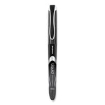 Liquid Ink Rollerball Pen, Stick, Extra-Fine 0.5 mm, Black Ink, Black/Silver Barrel, 12/Pack