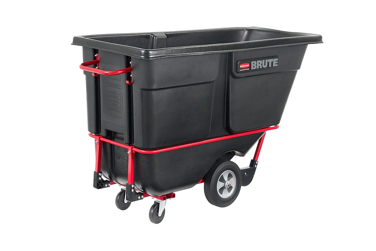 Rubbermaid Forkliftable Tilt Truck, Plastic, 1250 lb. Capacity, Black (FG131500BLA)