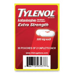 Acetaminophen, 500mg, Extra Strength Caplets, Refill, 2 /Packet, 30 Packets/Box