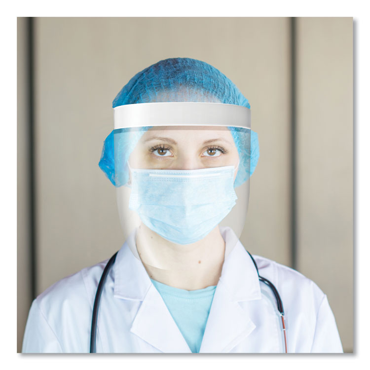 Disposable Face Shield, 13 x 10, Clear, 100/Carton