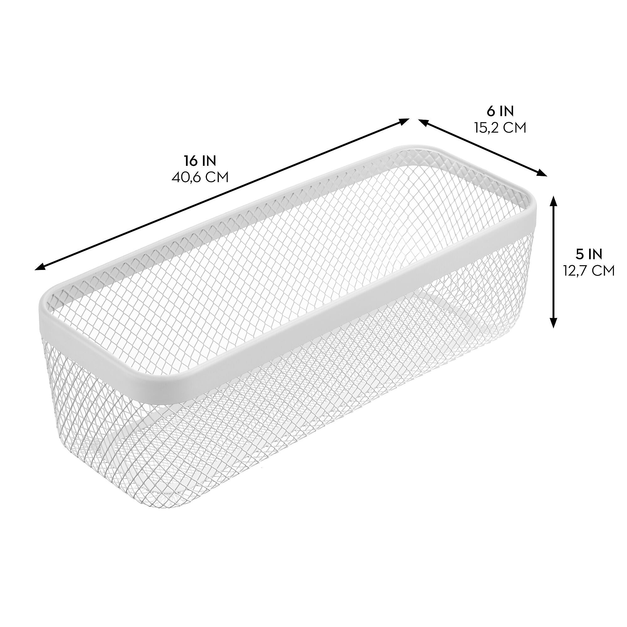 mDesign Steel Organizer, Matte White (25961)