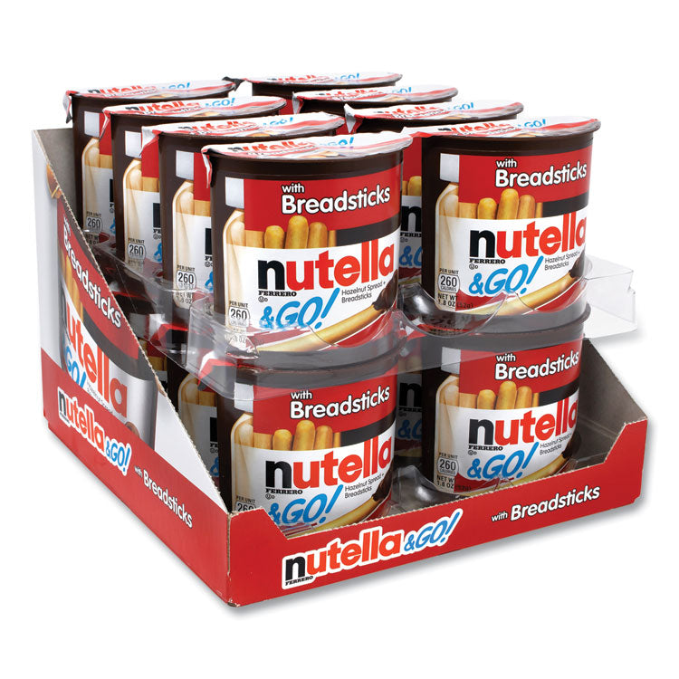 Hazelnut Spread and Breadsticks, 1.8 oz Single-Serve Tub, 16/Pack