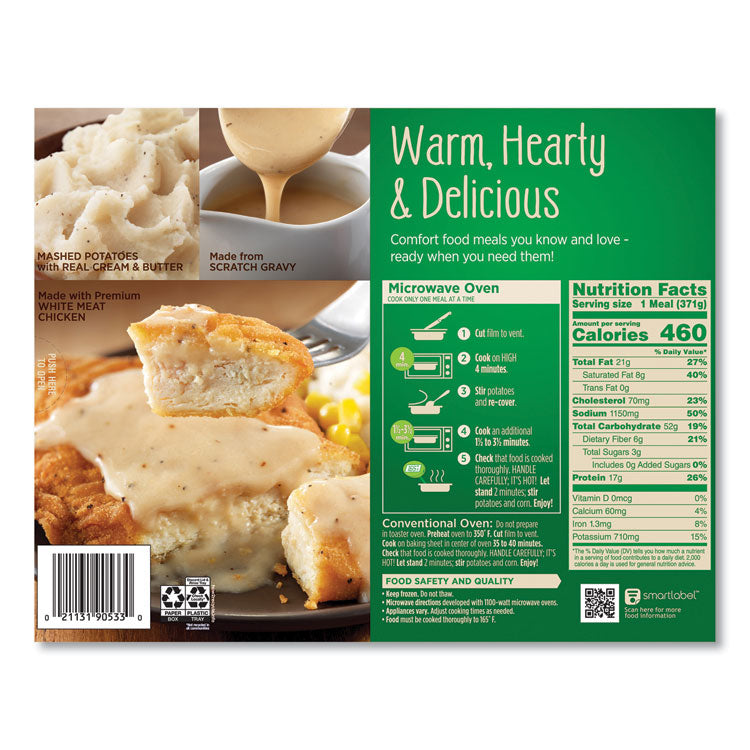Country Fried Chicken and Gravy, 13.1 oz Bowl, 5/Pack