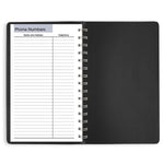 2026 AT-A-GLANCE DayMinder 5" x 8" Daily Appointment Book, Faux Leather Cover, Black (SK44-00-26)