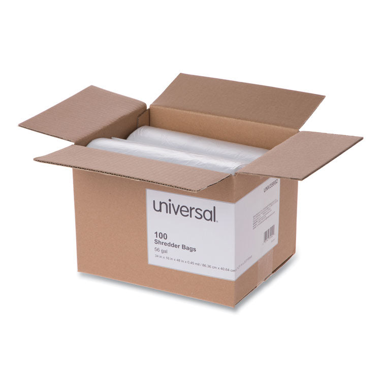 High-Density Shredder Bags, 56 Gal Capacity, 100/box