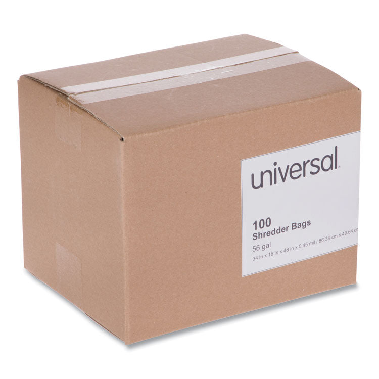 High-Density Shredder Bags, 56 Gal Capacity, 100/box