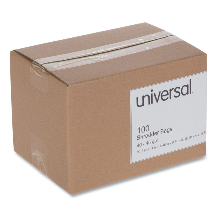 High-Density Shredder Bags, 40-45 Gal Capacity, 100/box