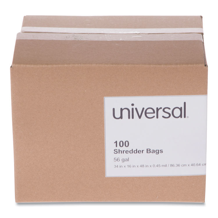 High-Density Shredder Bags, 56 Gal Capacity, 100/box