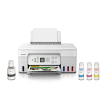 Canon PIXMA MegaTank G3270 WH Wireless Color All-In-One Supertank Inkjet Printer, Best for Home Office