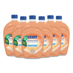 Antibacterial Liquid Hand Soap Refill, Fresh Scent, 50 oz, Orange, 6/Carton