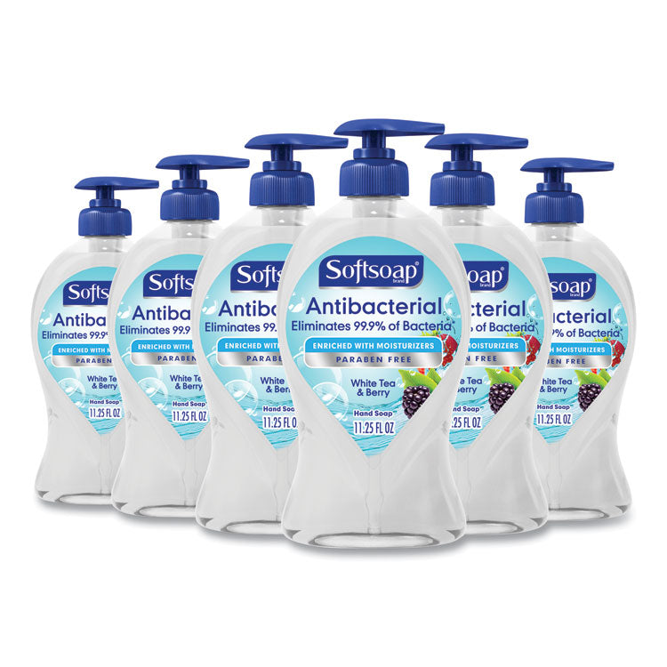 Antibacterial Hand Soap, White Tea and Berry Fusion Scent, 11.25 oz, 6/Carton