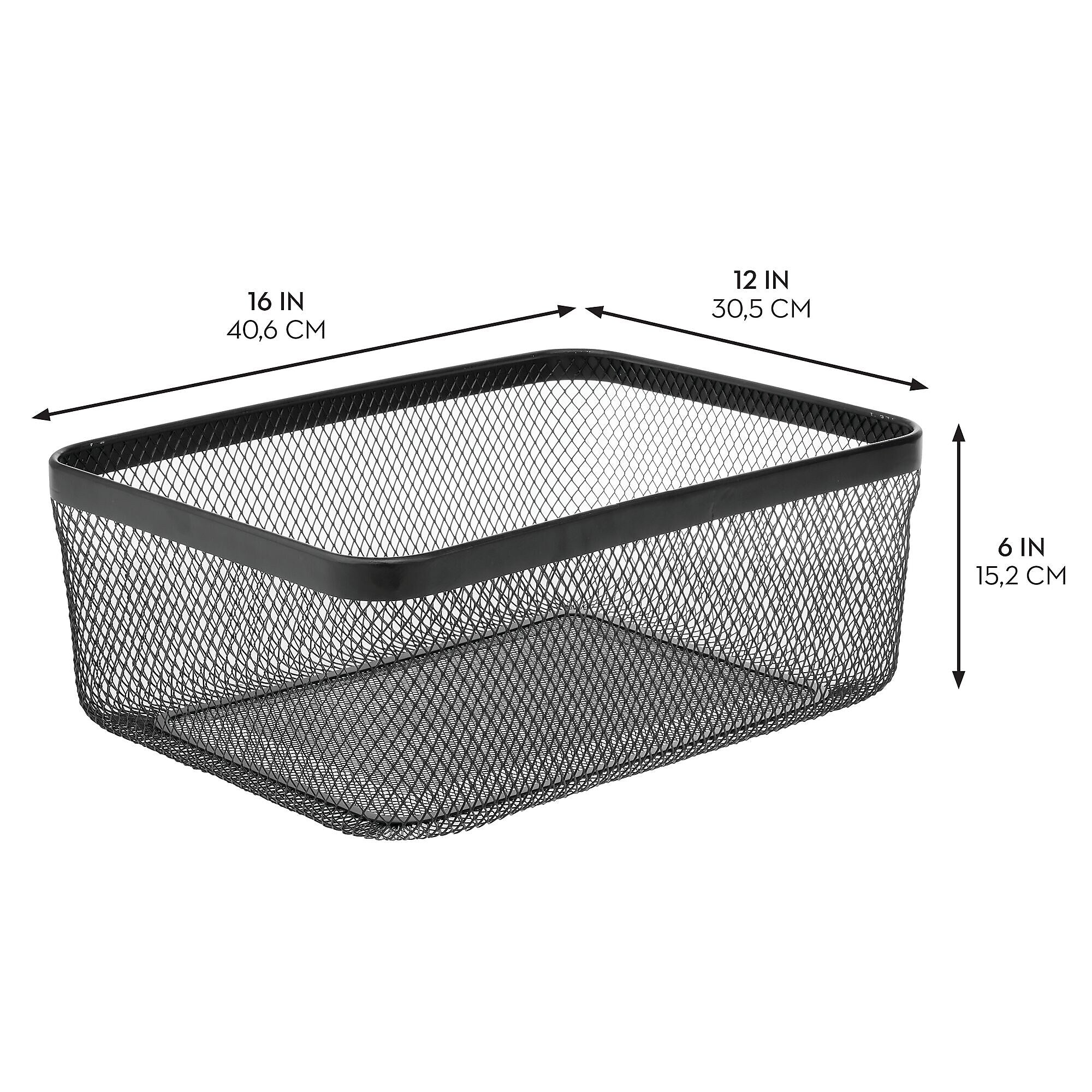 mDesign Steel Organizer, Matte Black (25954)