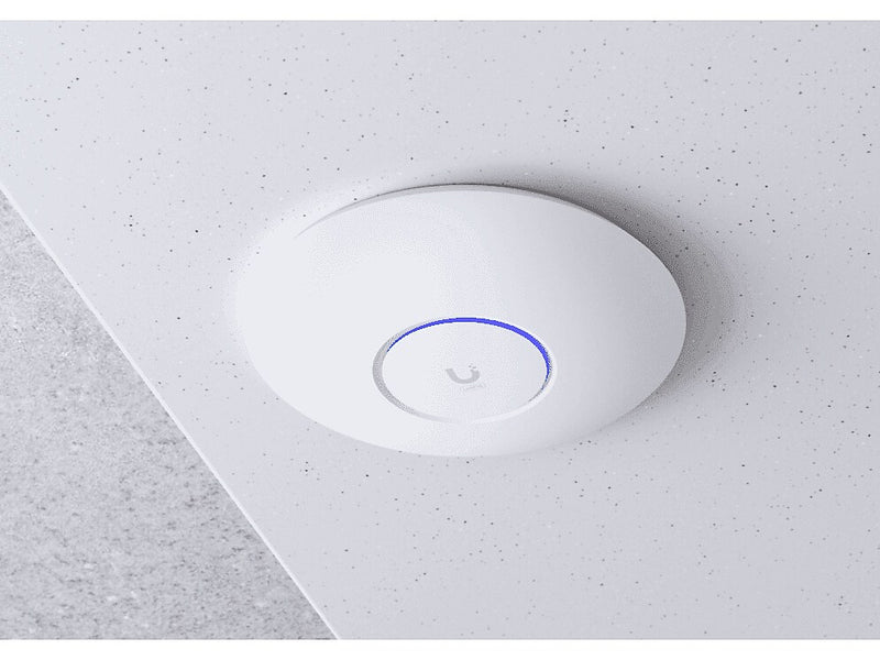 Ubiquiti U6 Enterprise AX 4.8Gbps Tri Band 2.4/5/6GHz WiFi 6E Access Point, White (U6-ENTERPRISE-US)
