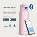 WaterH BOOST Stainless Steel Triple Wall Insulated Smart Water Bottle, 32 oz., Pink (B003PK)