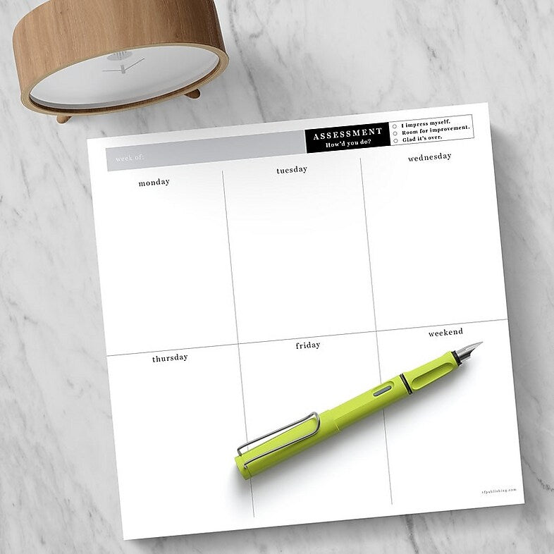 TF Publishing Schedule Pad 7.75" x 7.75" Undated Planner, Paperboard Cover, Multicolored (99-5941)
