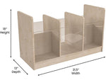 Flash Furniture Bright Beginnings 5-Section Storage Unit, 16"H x 31.5"W x 13"D, Brown (MK-KE24558-GG)