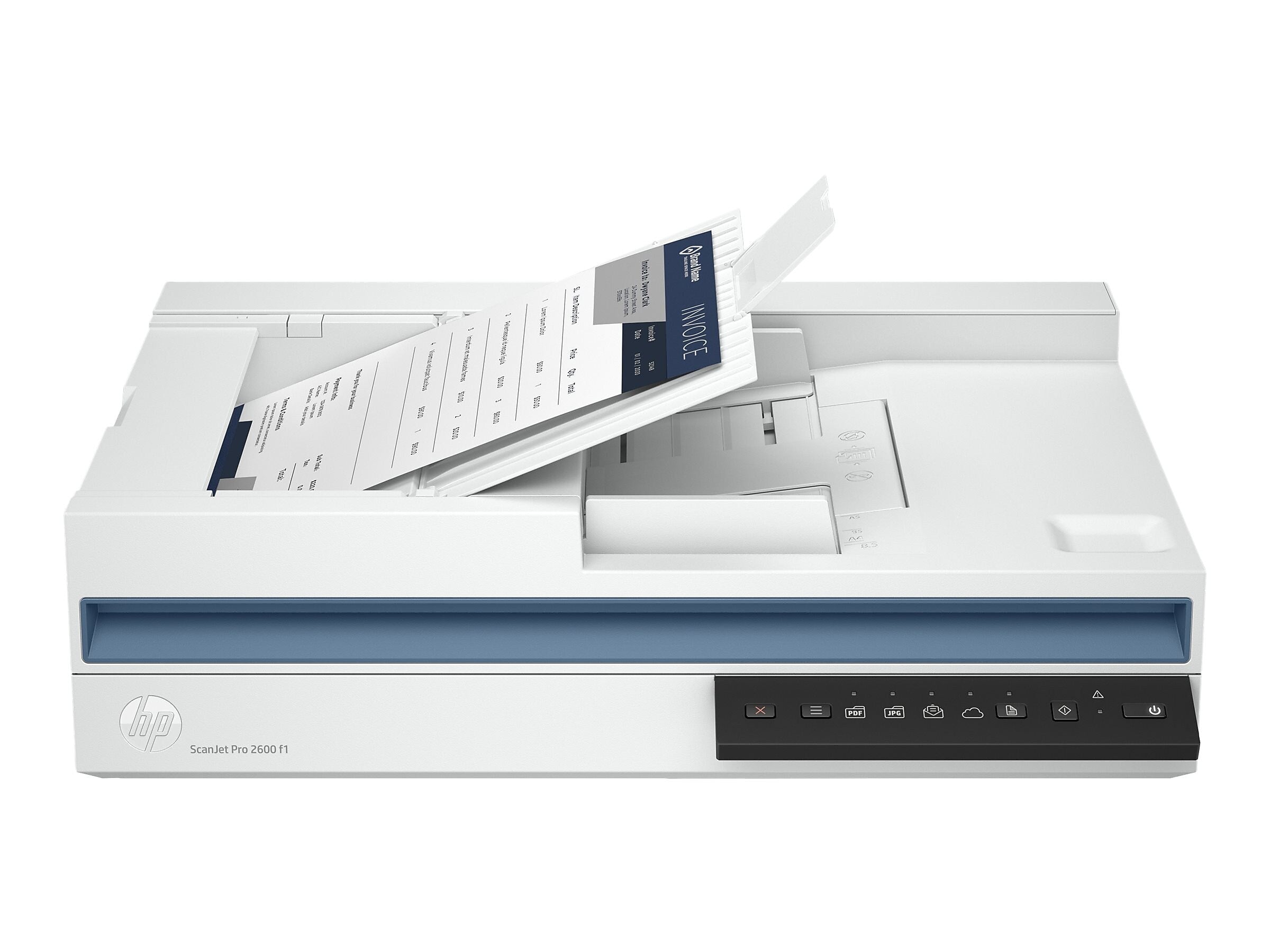 HP ScanJet Pro 2600 f1 Duplex Flatbed Document Scanner, White (20G05A#201)
