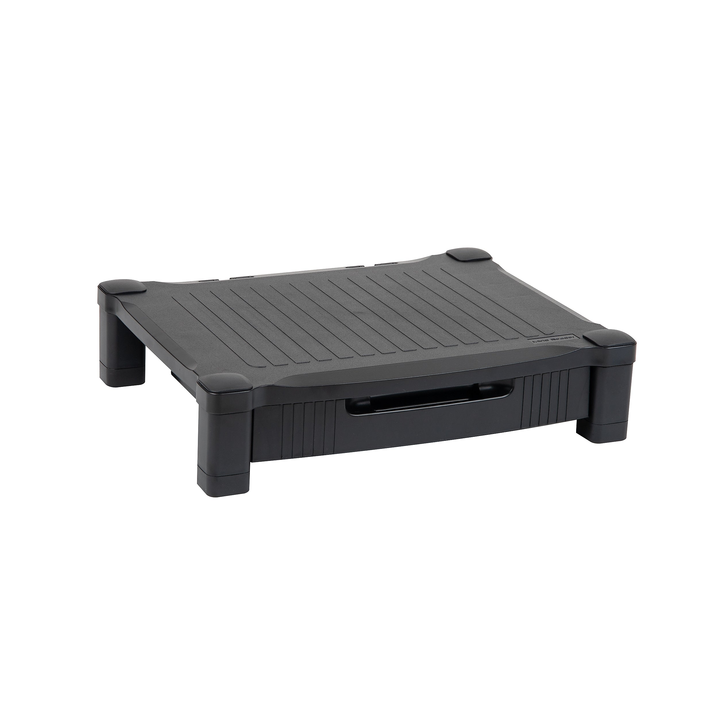 Mind Reader Monitor Stand Riser with Drawer Storage, Up to 22 lbs., Black (DRPLMONST-BLK)