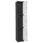 AdirOffice 72"H 3-Tier Black/White Storage Locker (ADI629-203-B-W-DL)