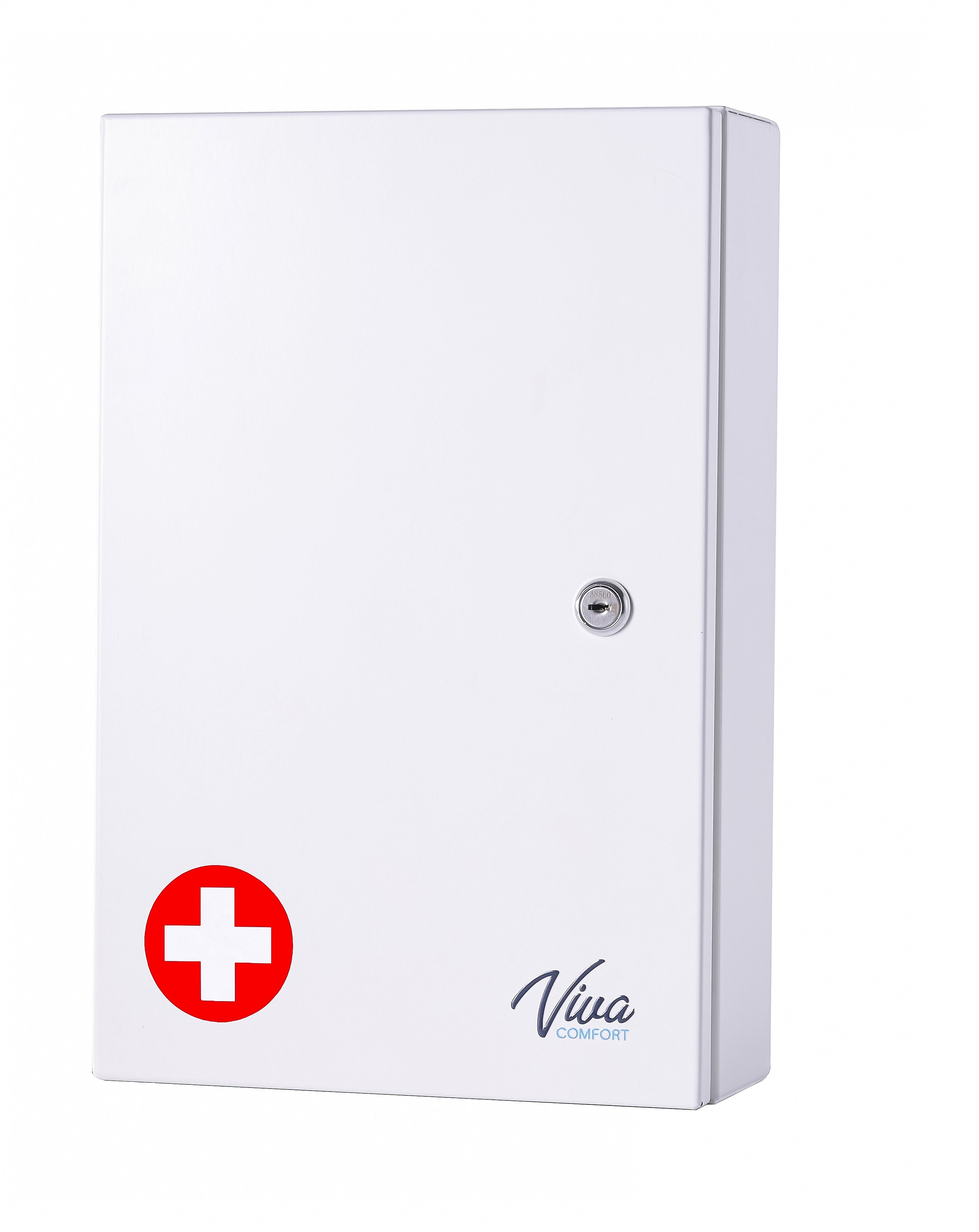 Viva Comfort Medium Double Door Medicine Locking Secure Storage Medical Cabinet, 0.3 cu. ft., White (ADIME999-02-WHI-MK)