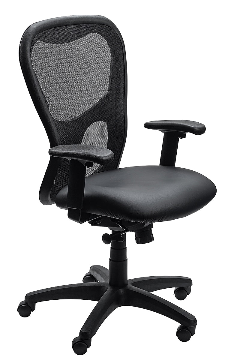Tempur-Pedic Ergonomic Vinyl Swivel Manager Chair, Black (TP9000-DBLKV)