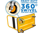 Mount-It! Foldable Flatbed with Swivel Wheels, 330 lb. Capacity, Black/Yellow (MI-920)