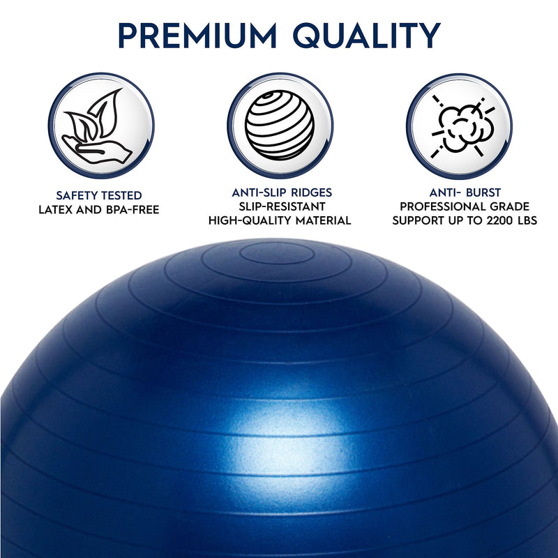 Bouncy Bands Balance Ball, 55cm, Blue (BBAWBS55BU)