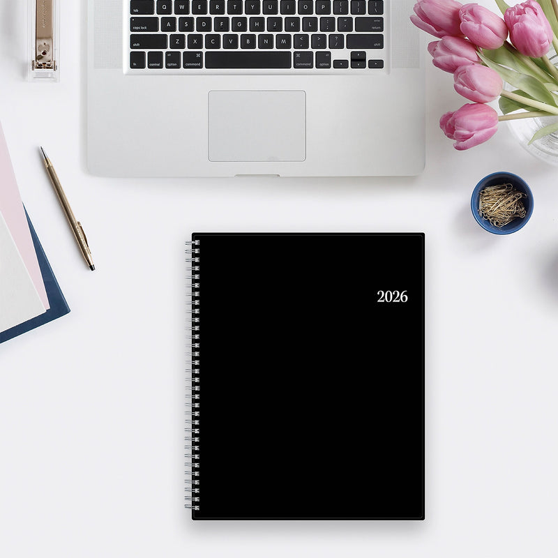 2026 Blue Sky Enterprise 8.5" x 11"  Weekly & Monthly Planner, Plastic Cover, Black (111288-26)